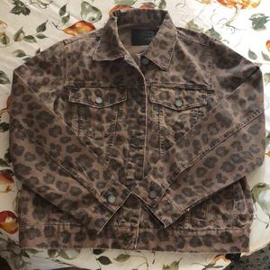 BLANK NYC Leopard Print denim Jean Jacket